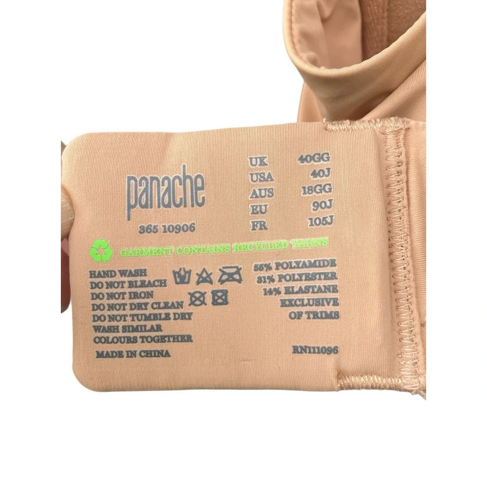 Panache 365 T-Shirt Bra Womens US Size‎ 40J (UK 40GG) Honey Balconette Molded